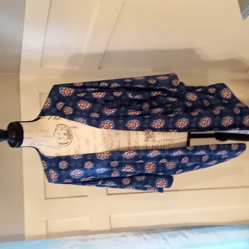 Lock & Love Blue & Red Kimono One Size